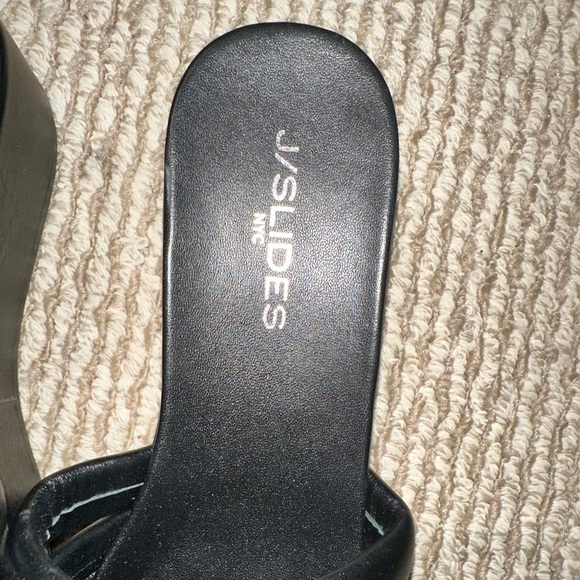 J SLIDES QUIRKY PLATFORM SANDAL SIZE 8 1/2 NWT BLACK - Picture 4 of 11